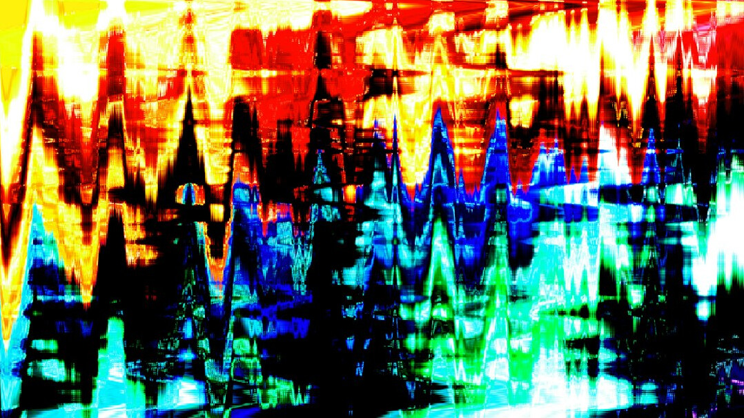 Abstract view of colorful data charts on a screen